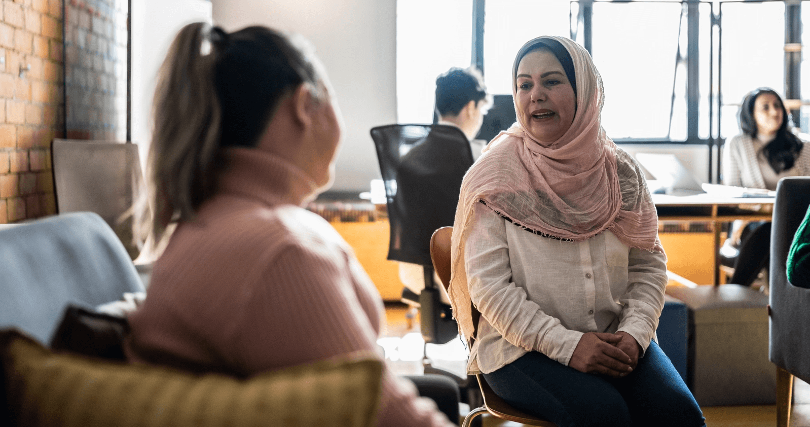 Women sitting and talking